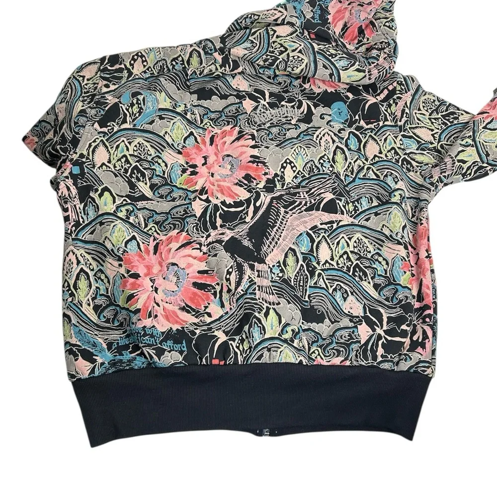 TRUE LOVE FALSE‎ IDOLS TLFI Men XL Erotic City Print Reversible Zip Hoodie Y2K